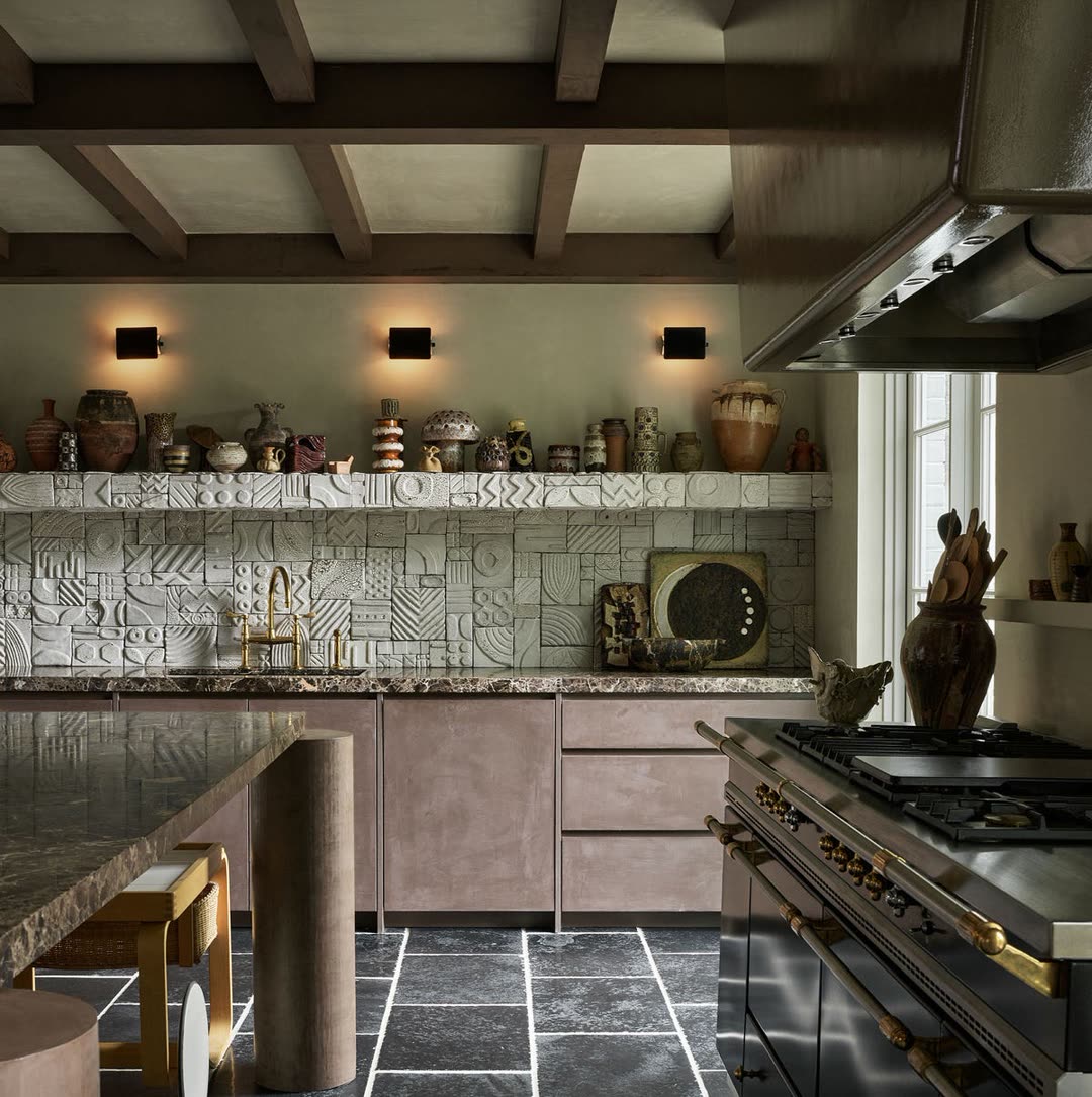 Illustrative placeholder image of a carefully grouted kitchen tile backsplash